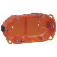 Puszka podwójna dostosowana do każdej ściany, głębokość 50mm, Batibox | 080122 Legrand