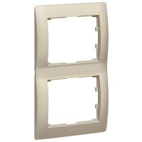 Ramka podwójna pionowa, titan, Sistena Life | 771406 Legrand