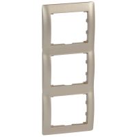 Ramka potrójna pionowa, titan, Sistena Life | 771407 Legrand