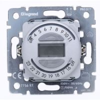 Zegar do sterowania roletami 3A, 230V, metalic, Sistena Life | 775697 Legrand