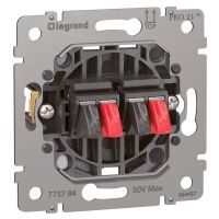 Gniazdo głośnikowe podwójne, 4mm2, Sistena Life | 775784 Legrand