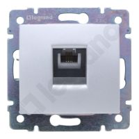 Gniazdo telefoniczne 1xRJ45 (4 styki), aluminium, Valena | 770138 Legrand