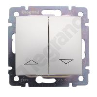 Łącznik sterowania roletami 10A, z blokadą elektryczną, aluminium, Valena | 770114 Legrand