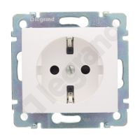 Gniazdo pojedyncze z/u 16A Schuko z przesłonami białe Valena | 774421 Legrand