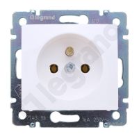 Gniazdo pojedyncze z/u 16A, zaciski śrubowe, białe, Valena | 774396 Legrand