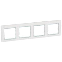 Ramka poczwórna pozioma, biała/crystal, Valena | 774464 Legrand