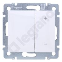 Ściemniacz przyciskowy 40-600W, biały, Valena | 770074 Legrand