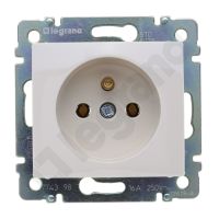 Gniazdo pojedyncze z/u 16A, zaciski śrubowe, kremowe, Valena | 774398 Legrand