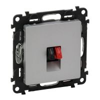 Gniazdo głośnikowe pojedyncze, aluminium, Valena Life | 753372 Legrand
