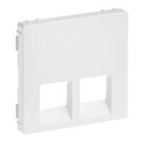 Plakietka gniazda podwójnego RJ45, biała, Valena Life | 755420 Legrand