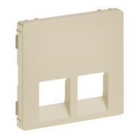 Plakietka gniazda 2 x RJ 45, kremowa, Valena Life | 755421 Legrand