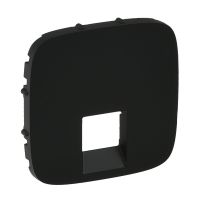 Plakietka gniazda pojedynczego RJ11 lub RJ45, czarna, Valena Allure | 755418 Legrand