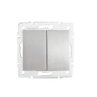 Łącznik dwugrupowy świecznikowy LOGI 02-1010-143 SR, srebrny | 25185 Kanlux