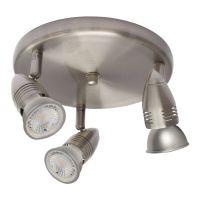 Oprawa ścienno-sufitowa Moli EL-3O 3x50W GU10 JDR 220-240V IP20, satynowy chrom | 7087 Kanlux
