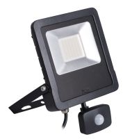 Naświetlacz z czujnikiem ruchu Antos LED 50W-NW-SE B 4000lm 4000K IP44 czarny | 27097 Kanlux