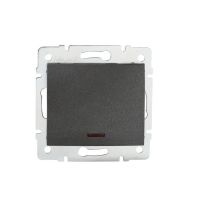 Łącznik jednobiegunowy z LED LOGI 02-1110-141, grafit | 25256 Kanlux