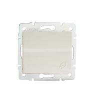 Gniazdo z uziemieniem, IP-44, Schuko LOGI 02-1230-103, kremowe | 25146 Kanlux