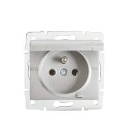 Gniazdo zasilające francuskie, IP-44 LOGI 02-1560-143, srebrne | 25206 Kanlux