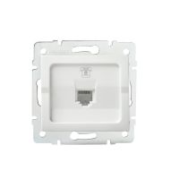Gniazdo telefoniczne pojedyncze (RJ11) LOGI 02-1370-002, białe | 25106 Kanlux