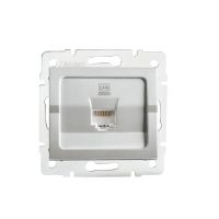 Gniazdo komputerowe pojedyncze (RJ45Cat 6 Jack) LOGI 02-1400-043, srebrne | 25227 Kanlux