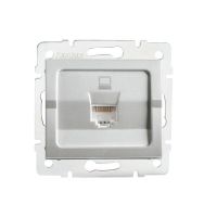 Gniazdo komputerowe pojedyncze (RJ45Cat 5e Jack) LOGI 02-1390-043, srebrne | 25226 Kanlux