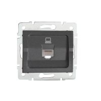 Gniazdo komputerowe pojedyncze (RJ45Cat 5e Jack) LOGI 02-1390-041, grafit | 25285 Kanlux