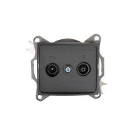 Gniazdo R-TV przelotowe LOGI 02-1320-041, grafit | 25277 Kanlux