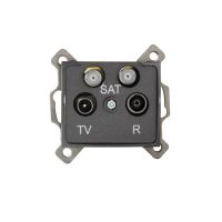 Gniazdo TV-2xSAT końcowe02-1590-041, grafit, Logi | 25282 Kanlux