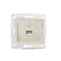 Gniazdo komputerowe pojedyncze (RJ45Cat 5e Jack) LOGI 02-1390-003, kremowe | 25167 Kanlux