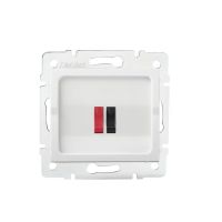 Gniazdo głośnikowe pojedyncze LOGI 02-1450-002, białe | 25114 Kanlux