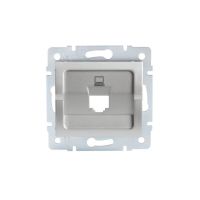 Adapter gniazdo komputerowe pojedyncze (RJ45 Jack), bez gniazda LOGI 02-1399-043, srebrny | 25928 Kanlux