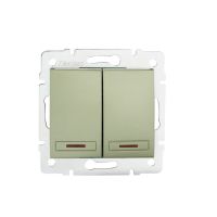 Łącznik dwugrupowy świecznikowy z LED DOMO 01-1120-250, szary | 25371 Kanlux