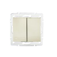 Łącznik zwierny podwójny DOMO 01-1022-230, perłowy | 24951 Kanlux