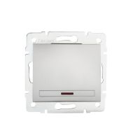 Łącznik jednobiegunowy z LED DOMO 01-1110-243, srebrny | 24842 Kanlux