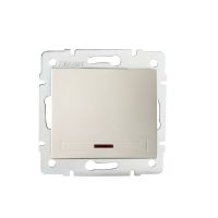 Łącznik jednobiegunowy z LED DOMO 01-1110-203, kremowy | 24783 Kanlux