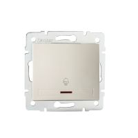 Łącznik zwierny "dzwonek" z LED DOMO 01-1080-203, kremowy | 24780 Kanlux