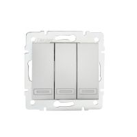 Łącznik potrójny DOMO 01-1090-243, srebrny | 24840 Kanlux