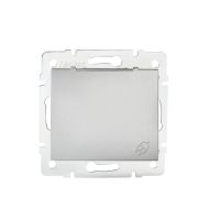Gniazdo zasilające francuskie, IP-44 DOMO 01-1560-143, srebrne | 24851 Kanlux