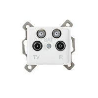 Gniazdo TV-2xSAT końcowe01-1590-002, białe, Domo | 24750 Kanlux