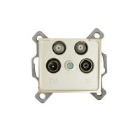 Gniazdo TV-2xSAT końcowe01-1590-030, perłowe, Domo | 24986 Kanlux