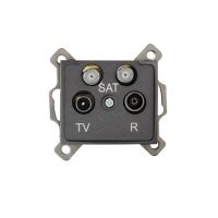 Gniazdo TV-2xSAT końcowe01-1590-041, grafit, Domo | 24927 Kanlux