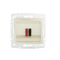 Gniazdo głośnikowe pojedyncze DOMO 01-1450-030, perłowe | 24995 Kanlux