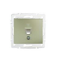 Gniazdo telefoniczne pojedyncze (RJ11) DOMO 01-1370-050, szare | 25046 Kanlux