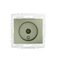 Gniazdo antenowe typu F przelotowe DOMO 01-1290-050, szare | 25037 Kanlux