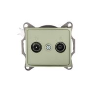 Gniazdo R-TV przelotowe DOMO 01-1320-050, szare | 25040 Kanlux