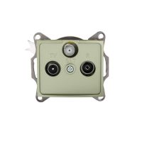 Gniazdo R-TV-SAT przelotowe DOMO 01-1340-050, szare | 25042 Kanlux