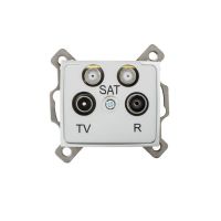 Gniazdo TV-2xSAT końcowe01-1590-043, srebrne, Domo | 24868 Kanlux