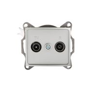 Gniazdo R-TV końcowe DOMO 01-1330-043, srebrne | 24864 Kanlux