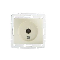 Gniazdo antenowe typu F końcowe DOMO 01-1300-030, perłowe | 24979 Kanlux