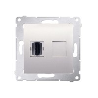 Gniazdo HDMI (moduł) krem DGHDMI.01/41 Simon 54 | DGHDMI.01/41 Kontakt Simon